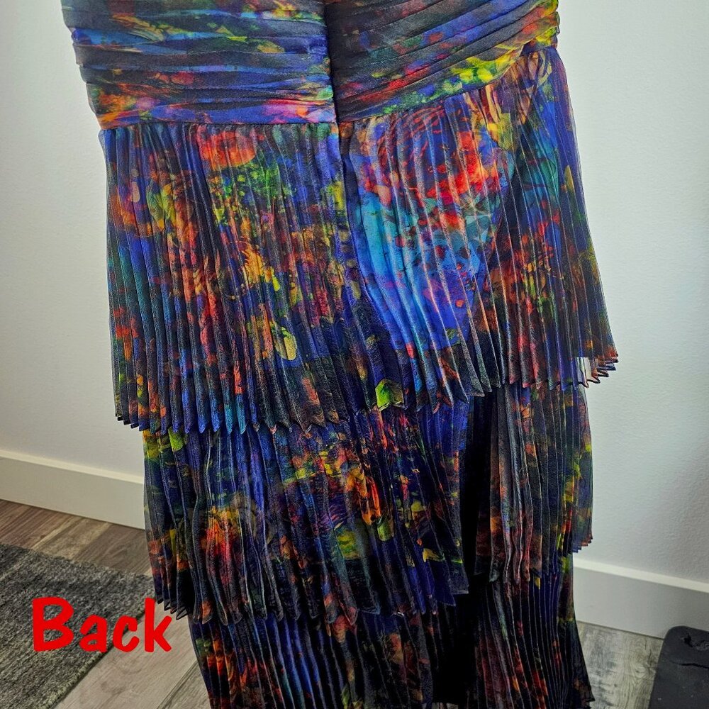 Beautiful Jeweled Tone Tiered One Shoulder Dress - Picture 7 of 10
